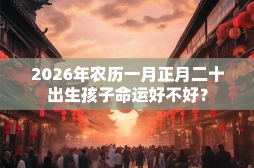 2026年农历一月正月二十出生孩子命运好不好? 2026年农历一月正月二十出生孩子命运好不好?