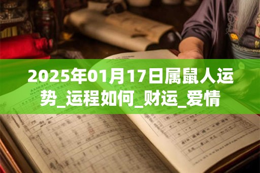 2025年01月17日属鼠人运势_运程如何_财运_爱情