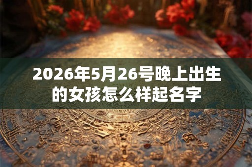 2026年5月26号晚上出生的女孩怎么样起名字