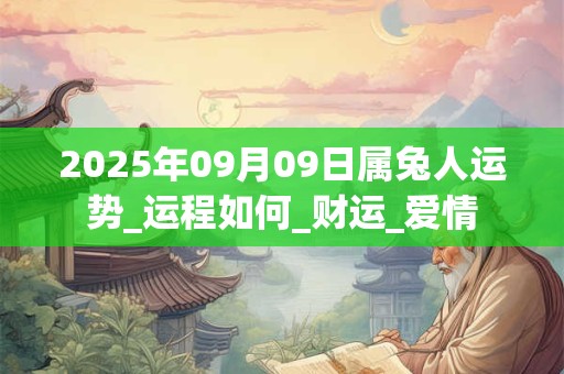 2025年09月09日属兔人运势_运程如何_财运_爱情