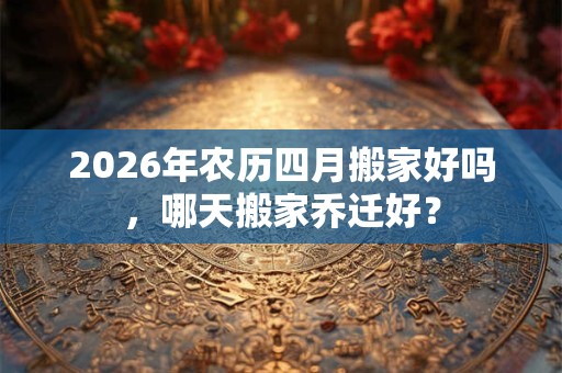 2026年农历四月搬家好吗,哪天搬家乔迁好? 2026年农历四月搬家好吗,哪天搬家乔迁好?