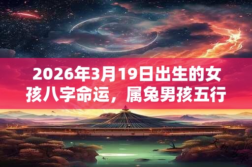 2026年3月19日出生的女孩八字命运,属兔男孩五行缺什么 2026年3月19日出生的女孩八字命运,属兔男孩五行缺什么