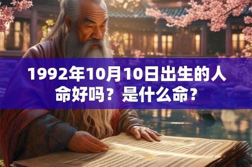 1992年10月10日出生的人命好吗?是什么命? 1992年10月10日出生的人命好吗?是什么命?