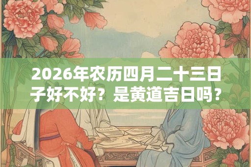 2026年农历四月二十三日子好不好?是黄道吉日吗? 2026年农历四月二十三日子好不好?是黄道吉日吗?