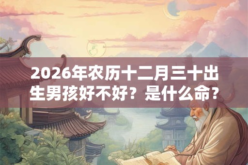 2026年农历十二月三十出生男孩好不好?是什么命? 2026年农历十二月三十出生男孩好不好?是什么命?
