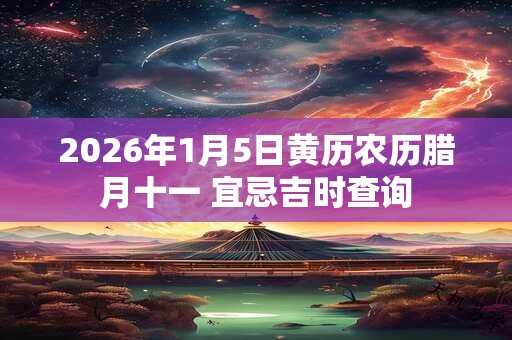 2026年1月5日黄历农历腊月十一 宜忌吉时查询