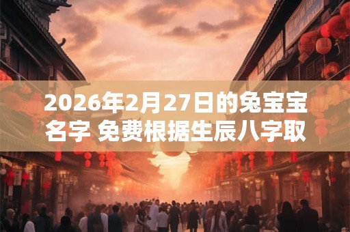 2026年2月27日的兔宝宝名字 免费根据生辰八字取名