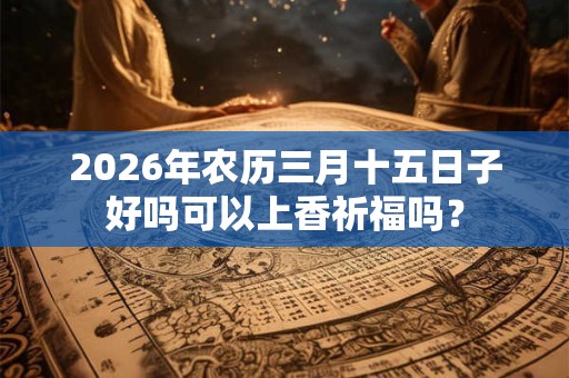 2026年农历三月十五日子好吗可以上香祈福吗？