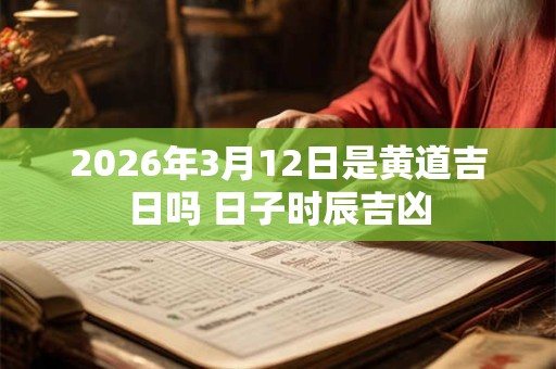 2026年3月12日是黄道吉日吗 日子时辰吉凶 2026年3月12日是黄道吉日吗 日子时辰吉凶