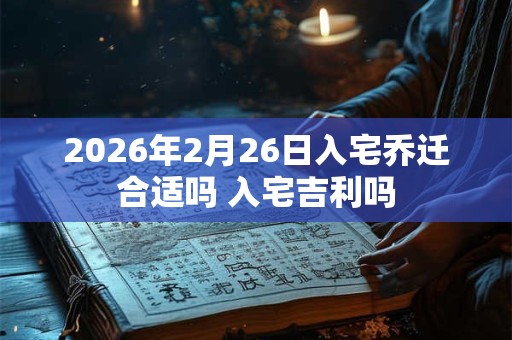 2026年2月26日入宅乔迁合适吗 入宅吉利吗