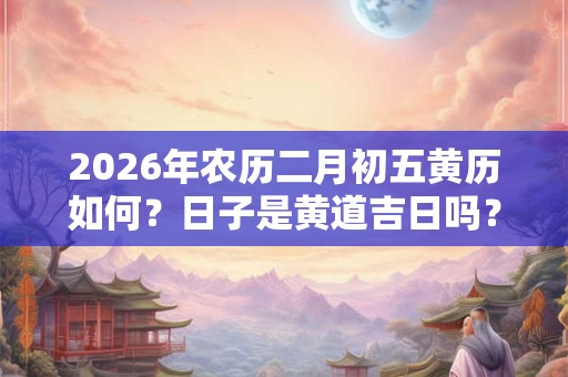 2026年农历二月初五黄历如何?日子是黄道吉日吗? 2026年农历二月初五黄历如何?日子是黄道吉日吗?