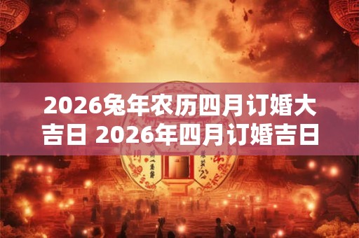 2026兔年农历四月订婚大吉日 2026年四月订婚吉日一览表 2026兔年农历四月订婚大吉日 2026年四月订婚吉日一览表