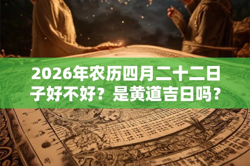2026年农历四月二十二日子好不好?是黄道吉日吗? 2026年农历四月二十二日子好不好?是黄道吉日吗?