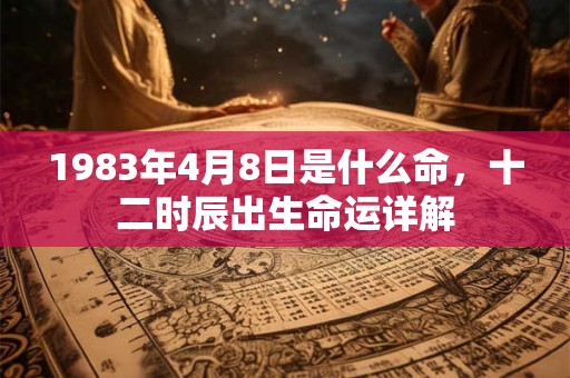 1983年4月8日是什么命，十二时辰出生命运详解
