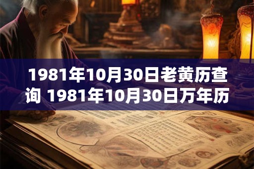 1981年10月30日老黄历查询 1981年10月30日万年历黄道吉日 1981年10月30日老黄历查询 1981年10月30日万年历黄道吉日