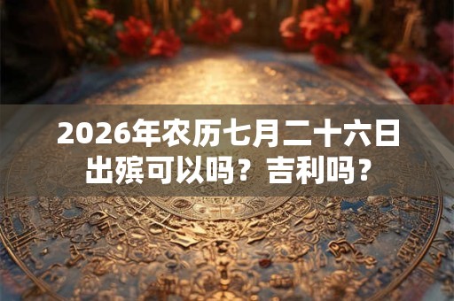 2026年农历七月二十六日出殡可以吗？吉利吗？