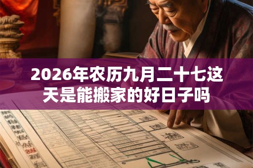 2026年农历九月二十七这天是能搬家的好日子吗