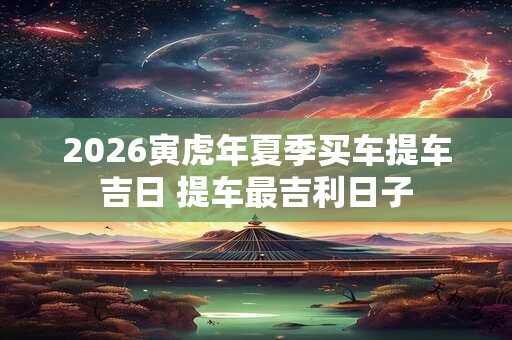 2026寅虎年夏季买车提车吉日 提车最吉利日子