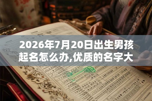 2026年7月20日出生男孩起名怎么办,优质的名字大全