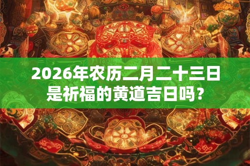 2026年农历二月二十三日是祈福的黄道吉日吗? 2026年农历二月二十三日是祈福的黄道吉日吗?