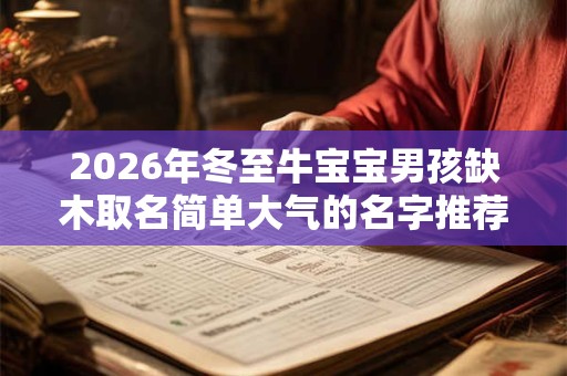 2026年冬至牛宝宝男孩缺木取名简单大气的名字推荐 2026年冬至牛宝宝男孩缺木取名简单大气的名字推荐