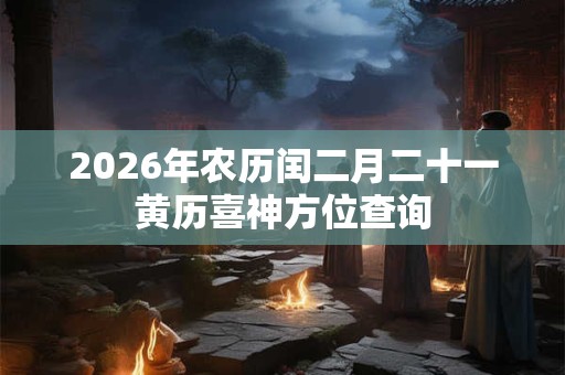 2026年农历闰二月二十一黄历喜神方位查询 2026年农历闰二月二十一黄历喜神方位查询