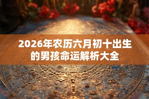 2026年农历六月初十出生的男孩命运解析大全 2026年农历六月初十出生的男孩命运解析大全