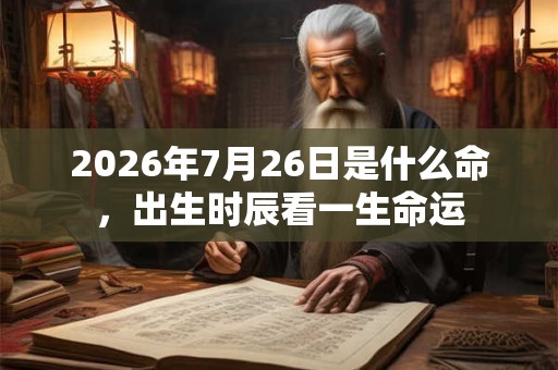 2026年7月26日是什么命,出生时辰看一生命运 2026年7月26日是什么命,出生时辰看一生命运