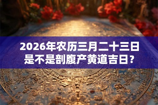 2026年农历三月二十三日是不是剖腹产黄道吉日？