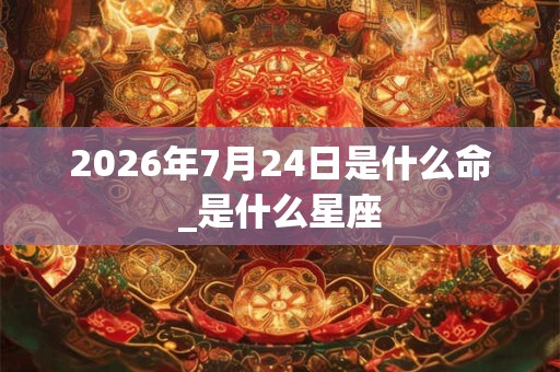 2026年7月24日是什么命_是什么星座