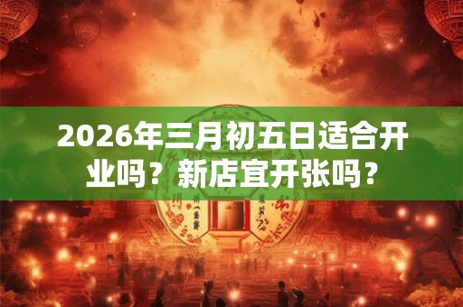 2026年三月初五日适合开业吗？新店宜开张吗？