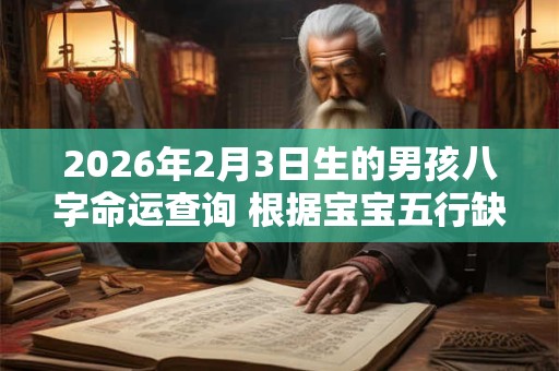 2026年2月3日生的男孩八字命运查询 根据宝宝五行缺失起名字 2026年2月3日生的男孩八字命运查询 根据宝宝五行缺失起名字