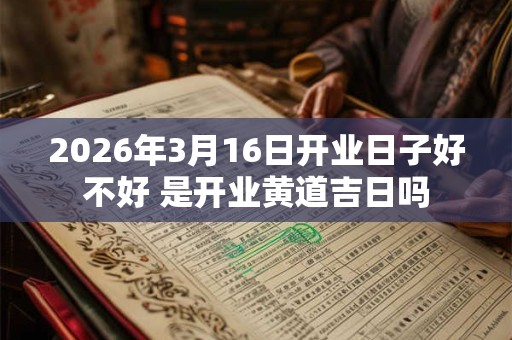 2026年3月16日开业日子好不好 是开业黄道吉日吗