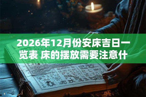 2026年12月份安床吉日一览表 床的摆放需要注意什么 2026年12月份安床吉日一览表 床的摆放需要注意什么