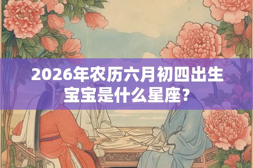2026年农历六月初四出生宝宝是什么星座? 2026年农历六月初四出生宝宝是什么星座?