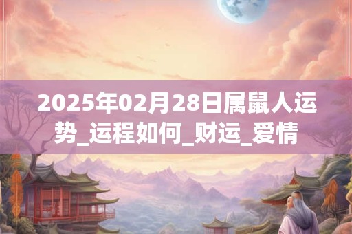 2025年02月28日属鼠人运势_运程如何_财运_爱情