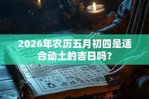 2026年农历五月初四是适合动土的吉日吗？