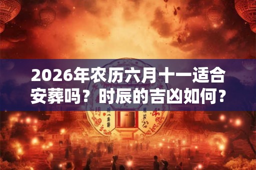 2026年农历六月十一适合安葬吗？时辰的吉凶如何？