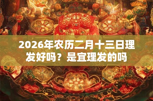 2026年农历二月十三日理发好吗？是宜理发的吗
