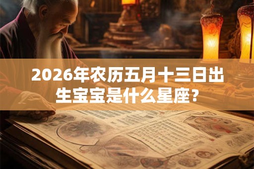 2026年农历五月十三日出生宝宝是什么星座？