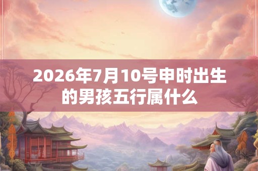 2026年7月10号申时出生的男孩五行属什么