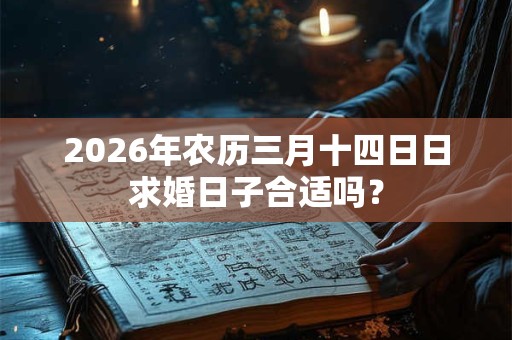 2026年农历三月十四日日求婚日子合适吗？