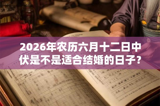 2026年农历六月十二日中伏是不是适合结婚的日子? 2026年农历六月十二日中伏是不是适合结婚的日子?