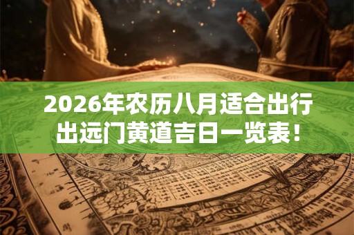 2026年农历八月适合出行出远门黄道吉日一览表！