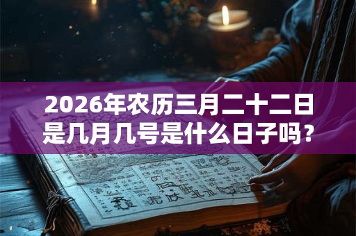 2026年农历三月二十二日是几月几号是什么日子吗？