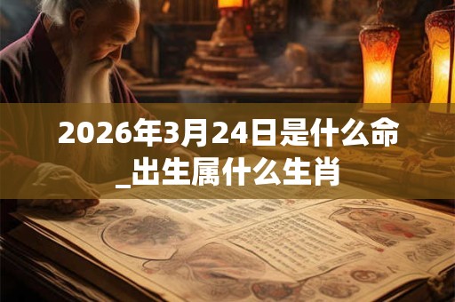 2026年3月24日是什么命_出生属什么生肖