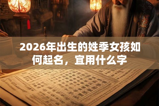 2026年出生的姓季女孩如何起名,宜用什么字 2026年出生的姓季女孩如何起名,宜用什么字