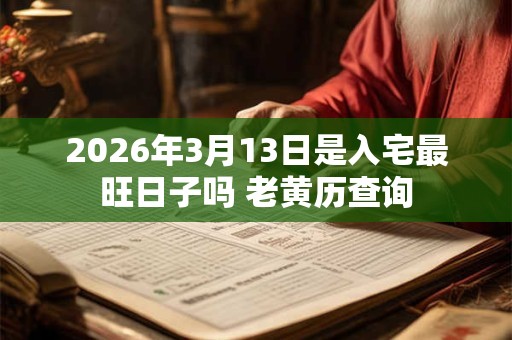 2026年3月13日是入宅最旺日子吗 老黄历查询