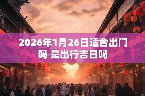 2026年1月26日适合出门吗 是出行吉日吗