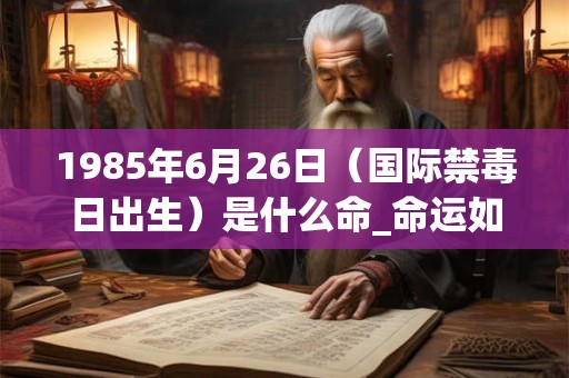 1985年6月26日（国际禁毒日出生）是什么命_命运如何